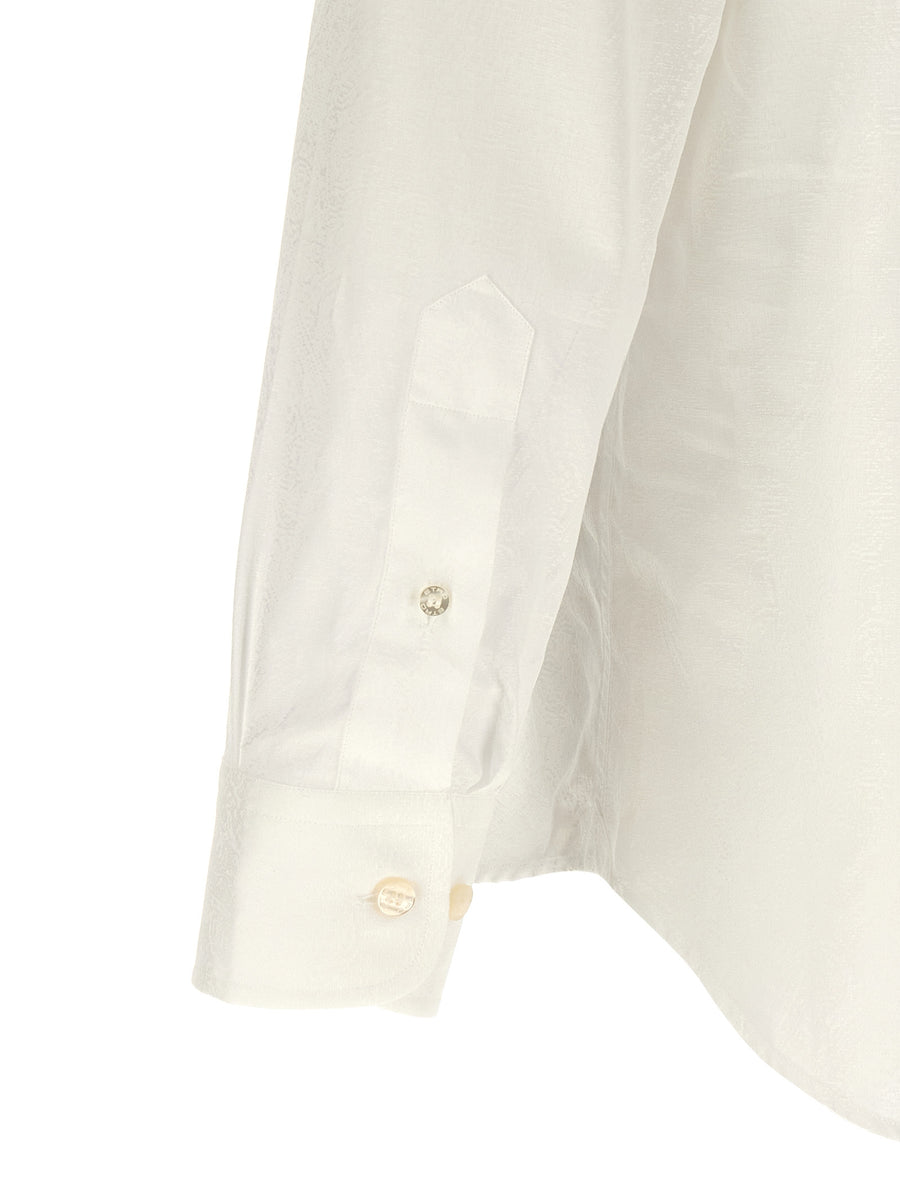 Etro Paisley Shirt For Men Luxury 100 Percent Cotton Jacquard With Pegaso Embroidery Versatile Office To Weekend