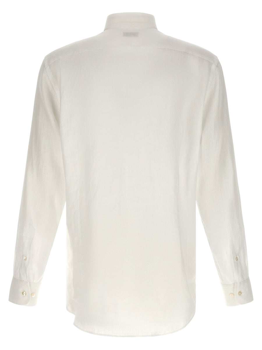 Etro Linen Shirt For Men Breathable 100 Percent Linen With Pegaso Logo Luxury Summer Essential