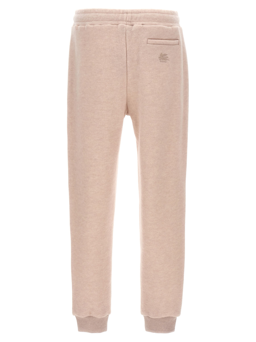 Etro Wool Joggers For Men Beige Premium 92 Wool 8 Polyamide With Elastic Drawstring And Back Logo Embroidery