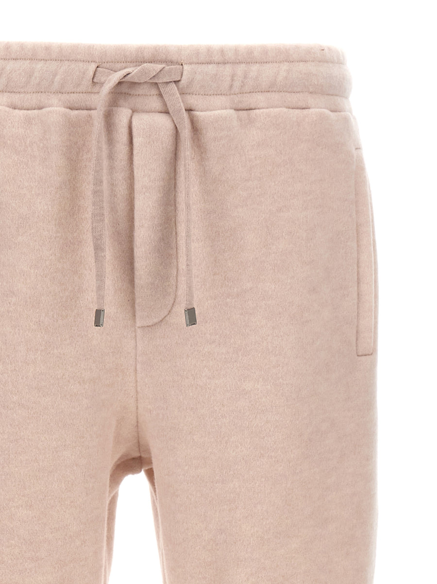 Etro Wool Joggers For Men Beige Premium 92 Wool 8 Polyamide With Elastic Drawstring And Back Logo Embroidery