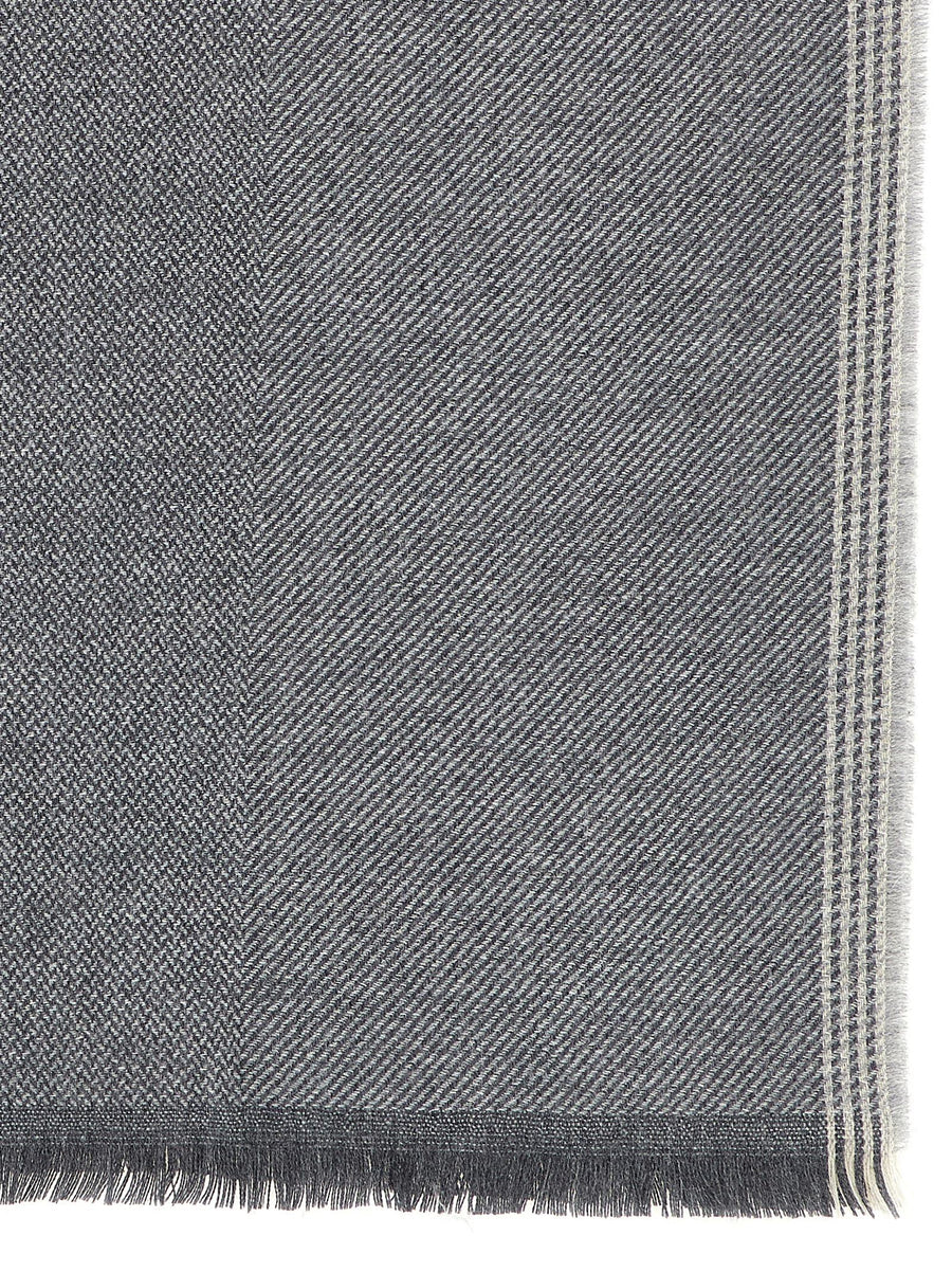 Brunello Cucinelli Diagonal Wool And Cashmere Scarf