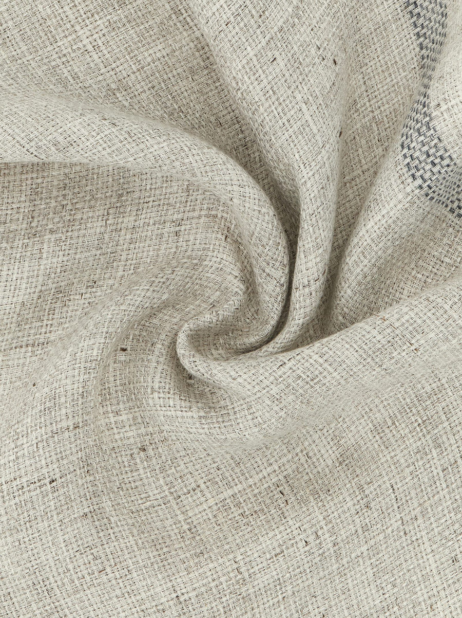 Brunello Cucinelli Linen Scarf Boucle Weave Gray For Men Fringed Edges Luxury Accessory
