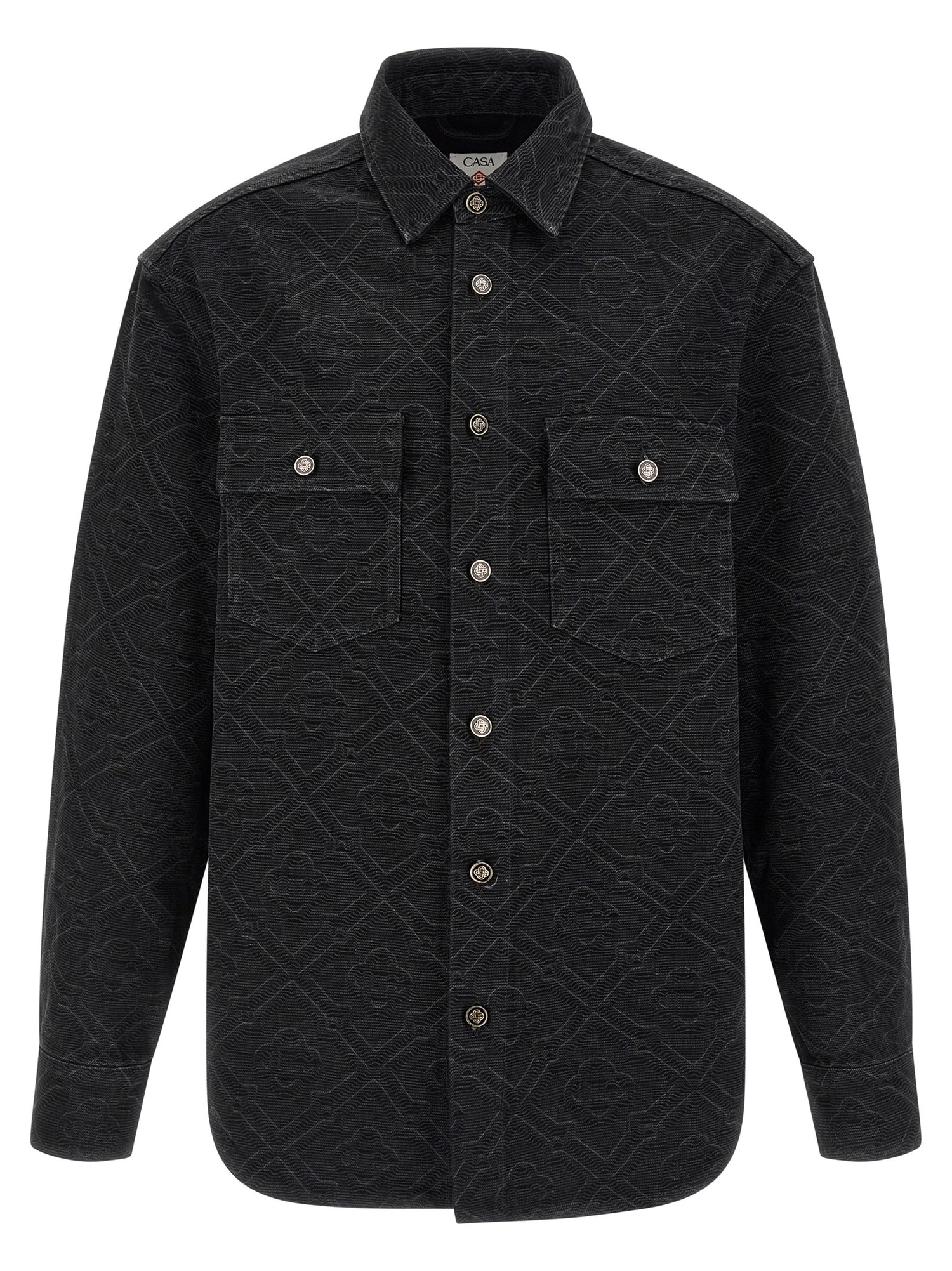 Casablanca Laser Monogram Denim Overshirt