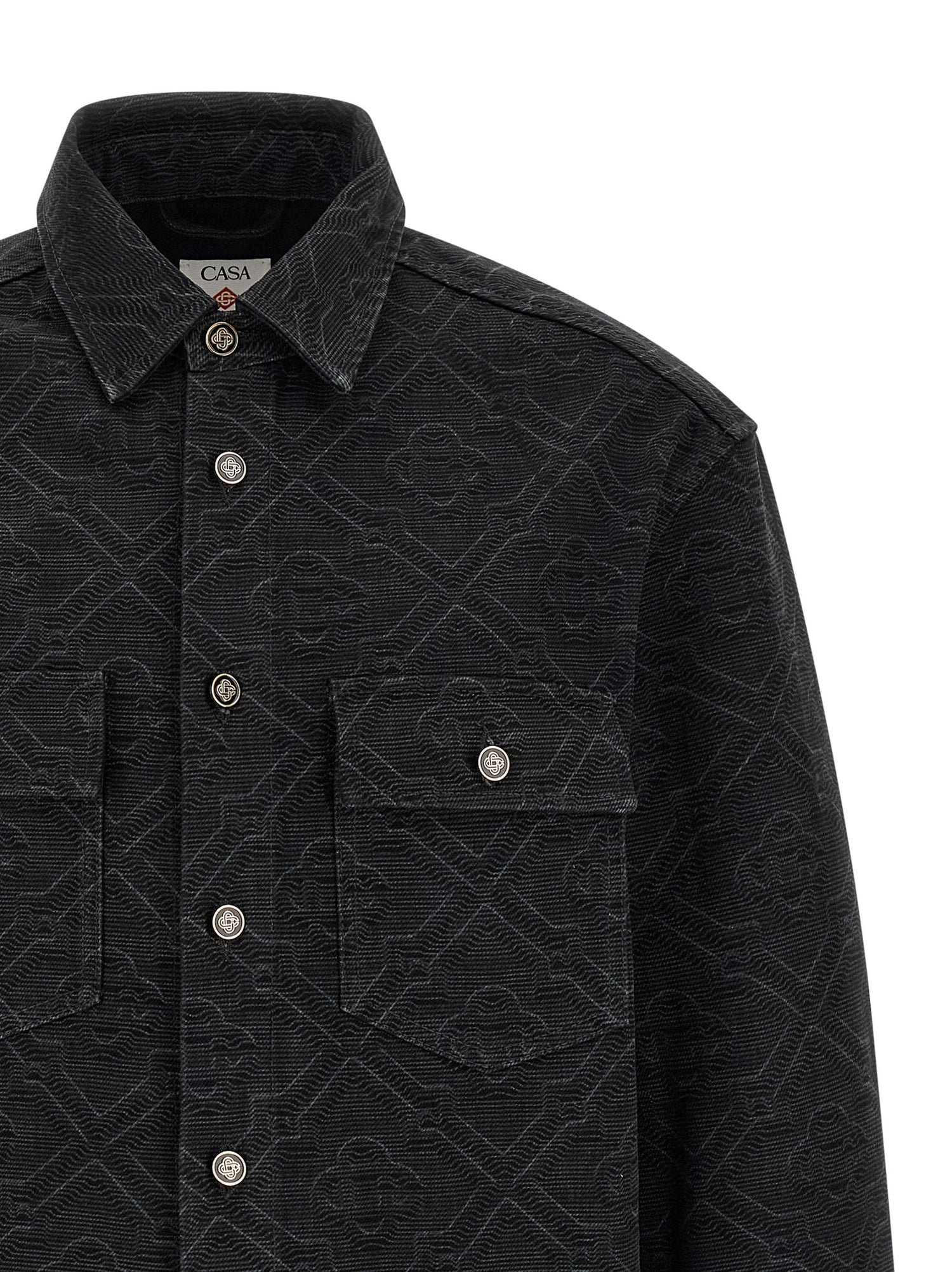 Casablanca Laser Monogram Denim Overshirt