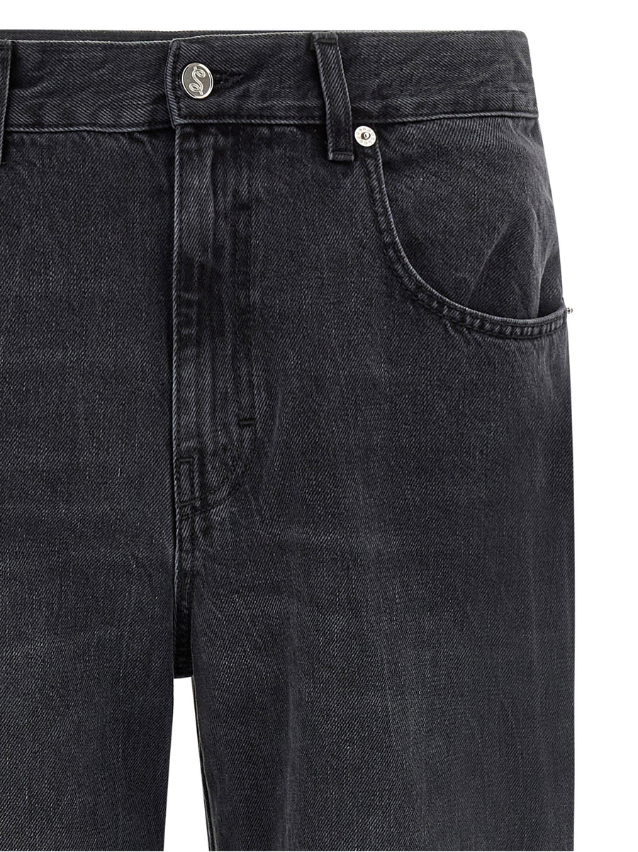 Séfr 5-Pocket Jeans for Men - Vintage Wash Black Denim, Modern Fit, Luxurious Everyday Wear