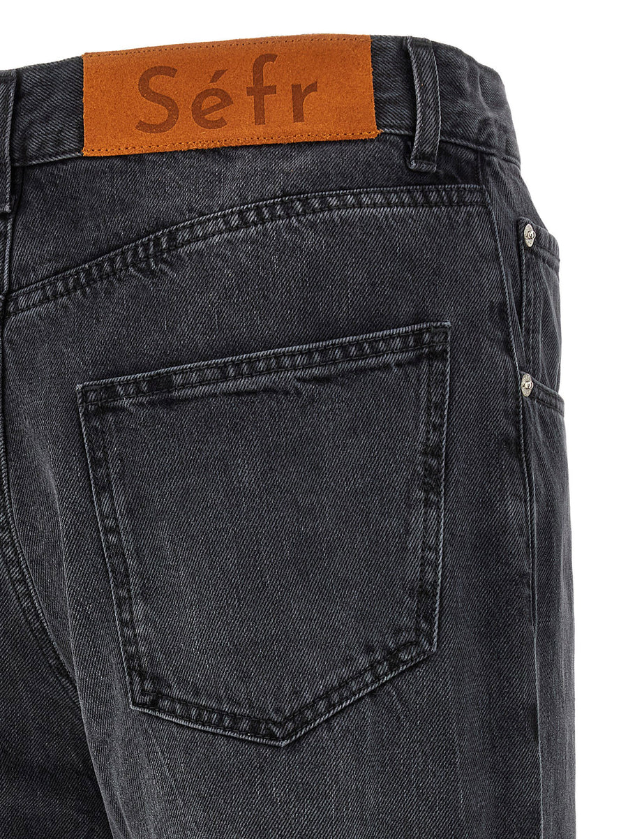 Séfr 5-Pocket Jeans for Men - Vintage Wash Black Denim, Modern Fit, Luxurious Everyday Wear