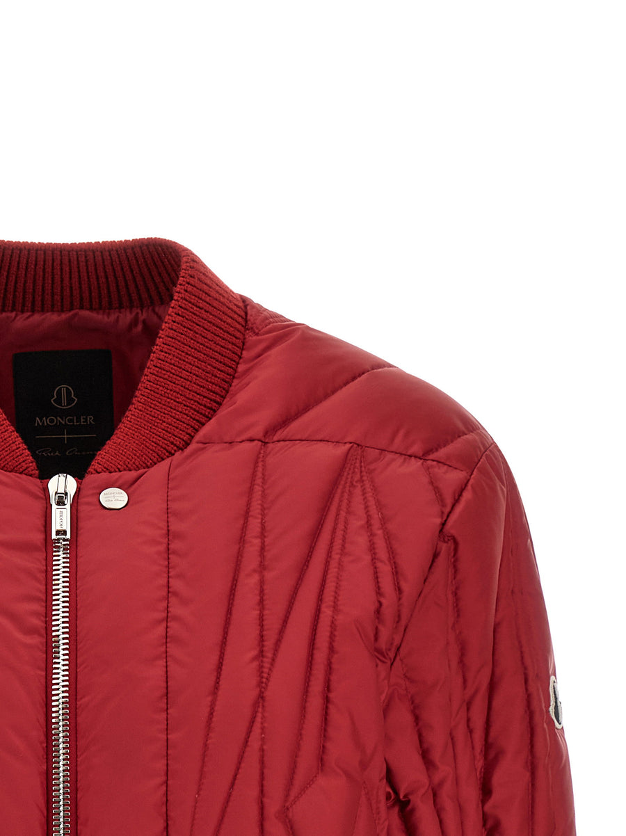 Moncler X Rick Owens Geocamo Flight Down Jacket For Women With Megapenta Quilting And City Warmth