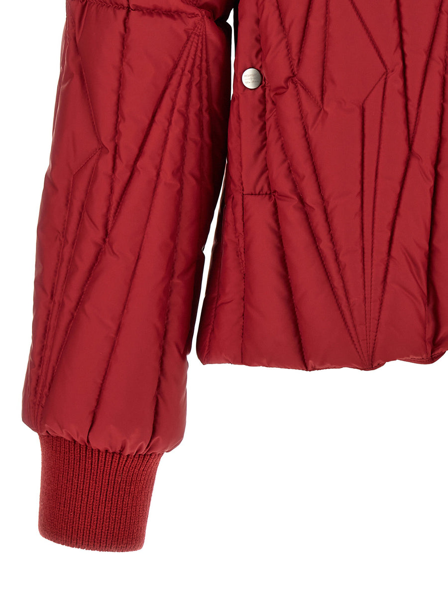 Moncler X Rick Owens Geocamo Flight Down Jacket For Women With Megapenta Quilting And City Warmth
