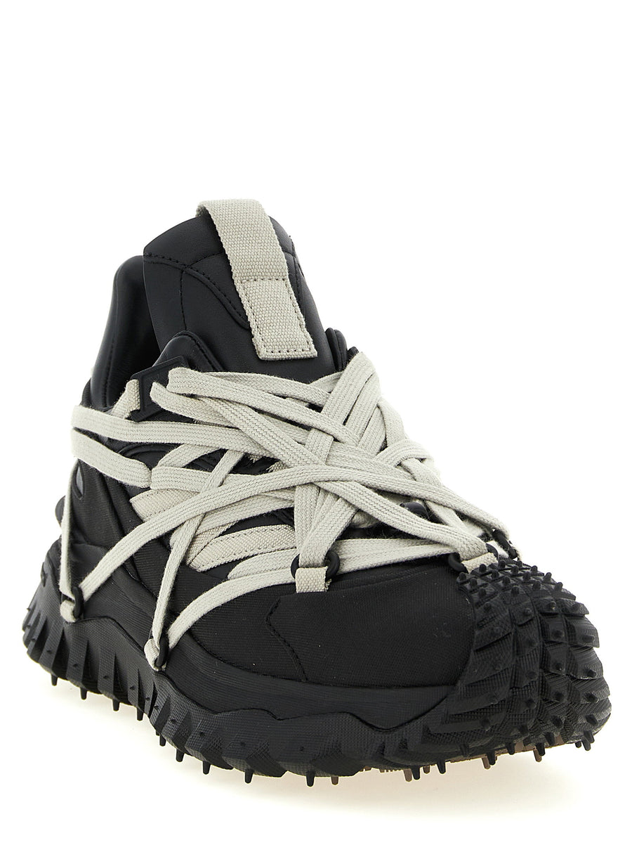 Moncler and Rick Owens Megalace Trailgrip Sneakers for Men with Luxury Leather and Carbon Fiber Outsole
