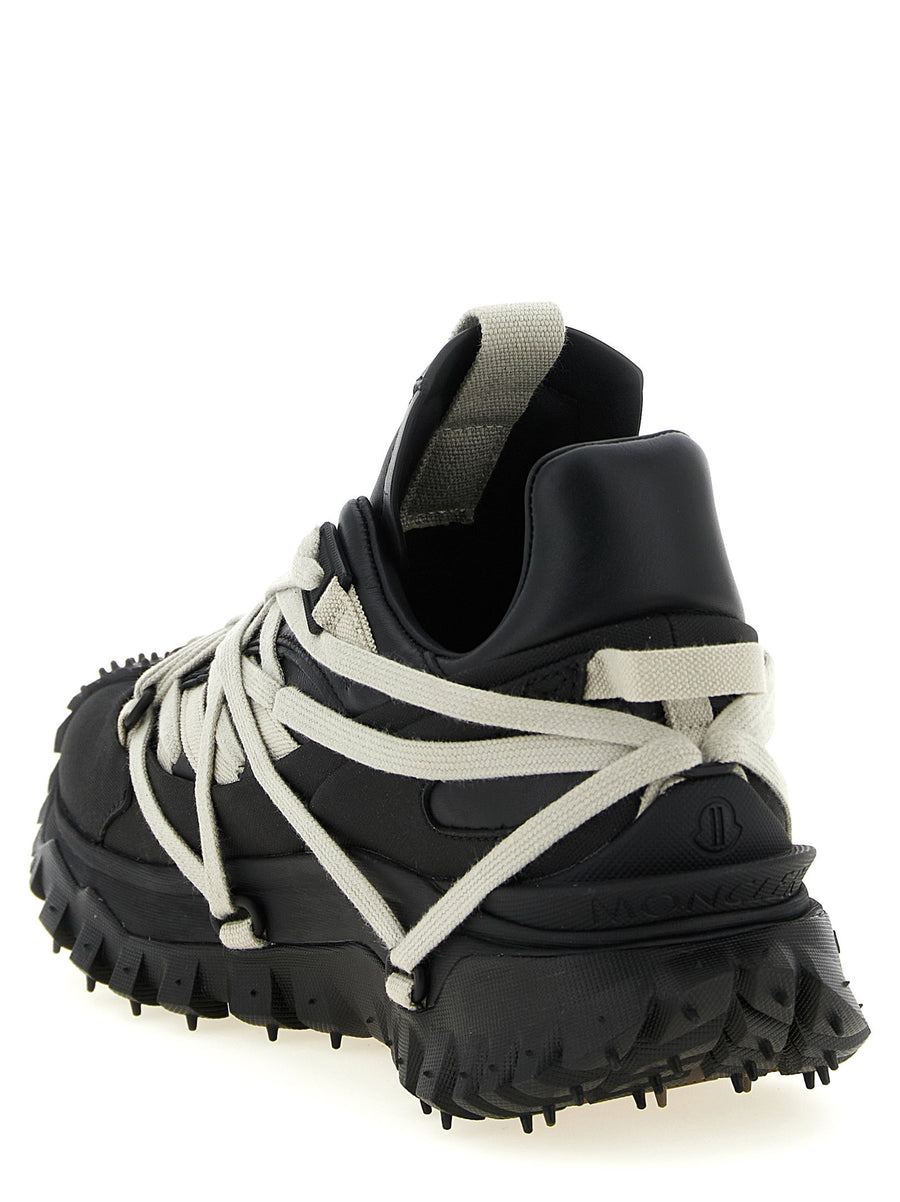 Moncler and Rick Owens Megalace Trailgrip Sneakers for Men with Luxury Leather and Carbon Fiber Outsole