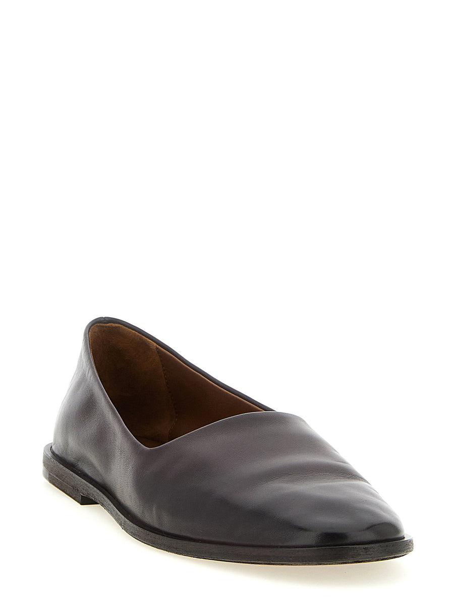 Marsèll Stesa Slipper Calfskin Flat Shoes Brown For Women Made In Italy