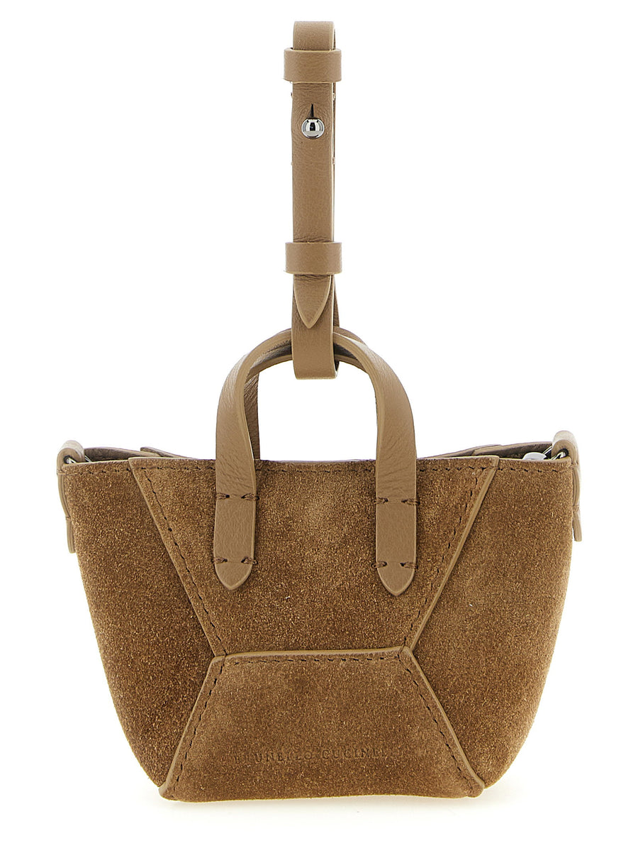 Brunello Cucinelli Micro BC Duo Bag Calfskin Leather Brown One Size