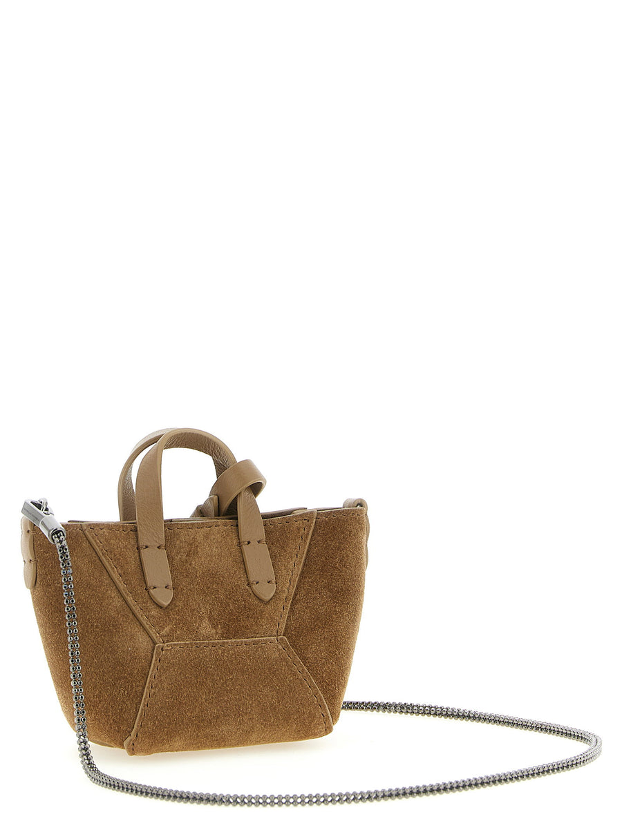 Brunello Cucinelli Micro BC Duo Bag Calfskin Leather Brown One Size