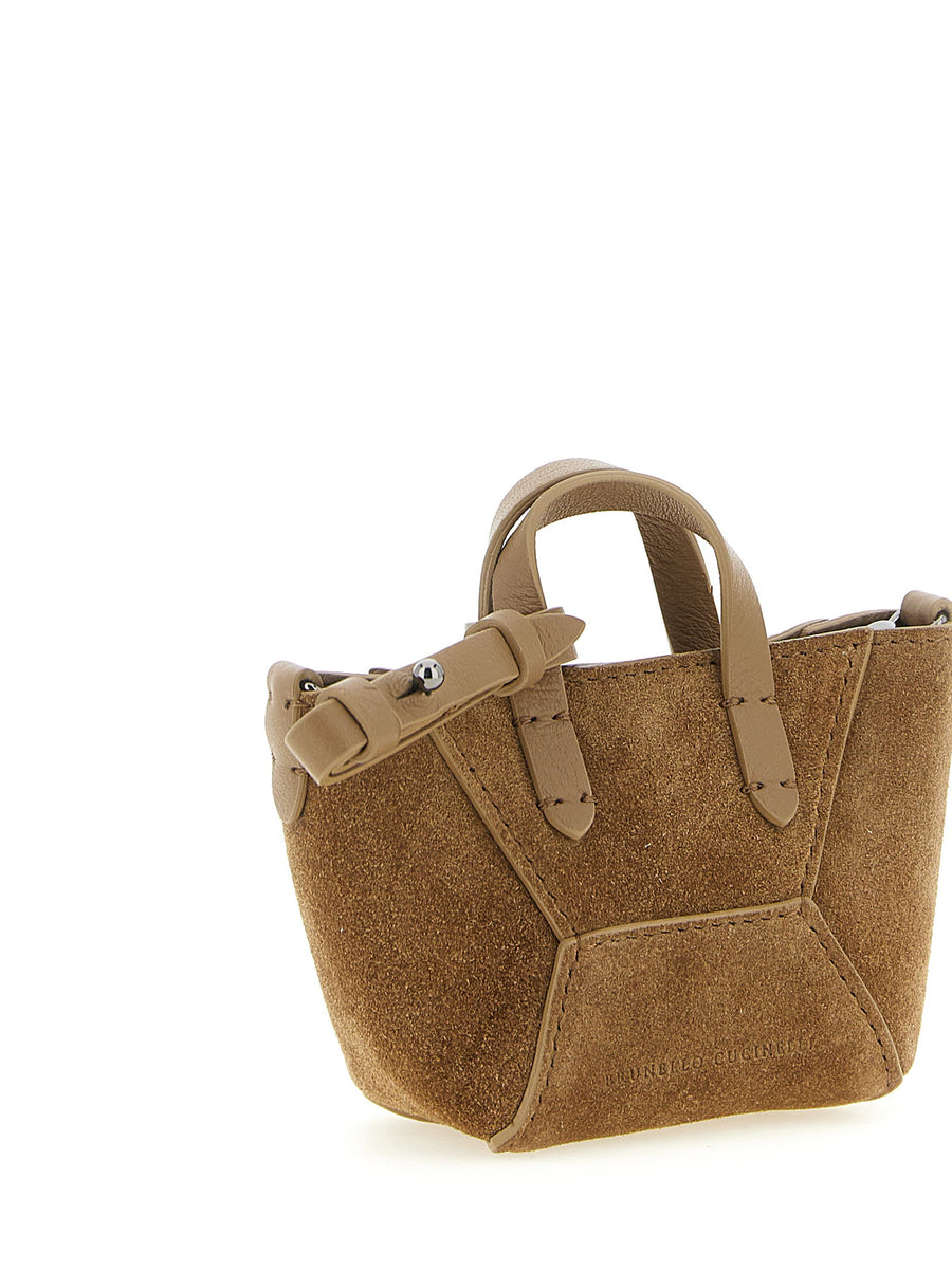 Brunello Cucinelli Micro BC Duo Bag Calfskin Leather Brown One Size