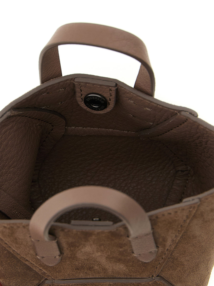 Brunello Cucinelli Micro BC Duo Bag Calfskin Leather Brown One Size