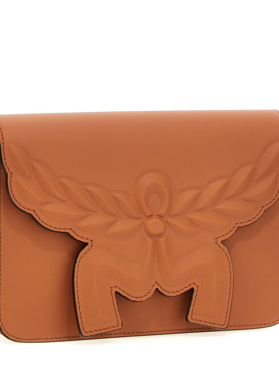 MCM Himmel Crossbody Bag Premium Calfskin Leather Magnetic Flap Closure For Everyday Luxury Women