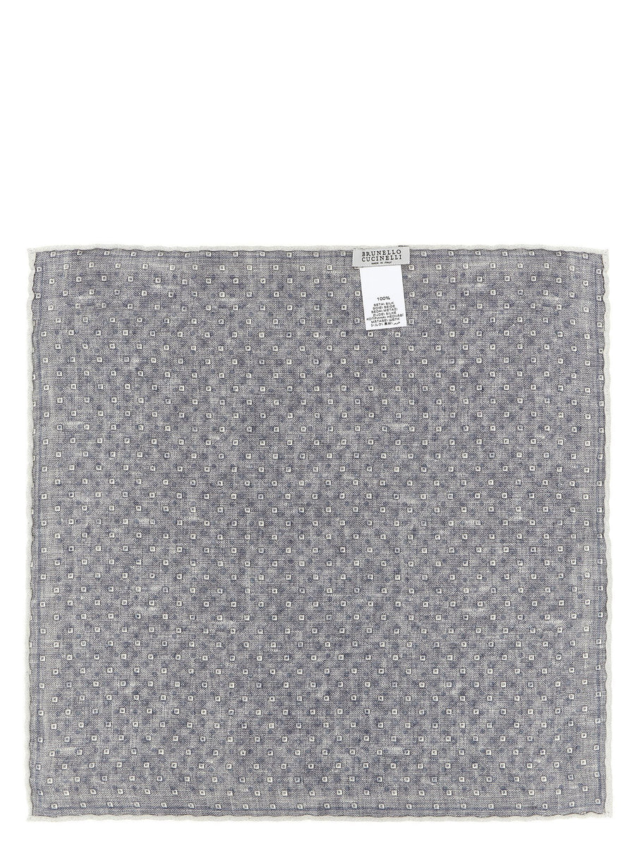 Brunello Cucinelli Silk Pocket Clutch Bag Double Face Reversible Luxury Accessory for Men