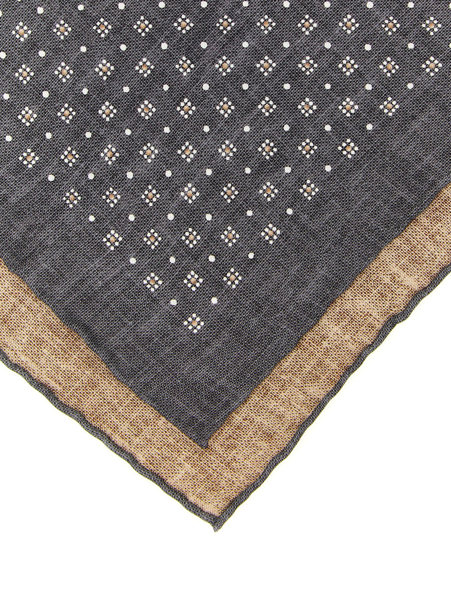Brunello Cucinelli Gray Silk Clutch Bag For Men 35x35 CM