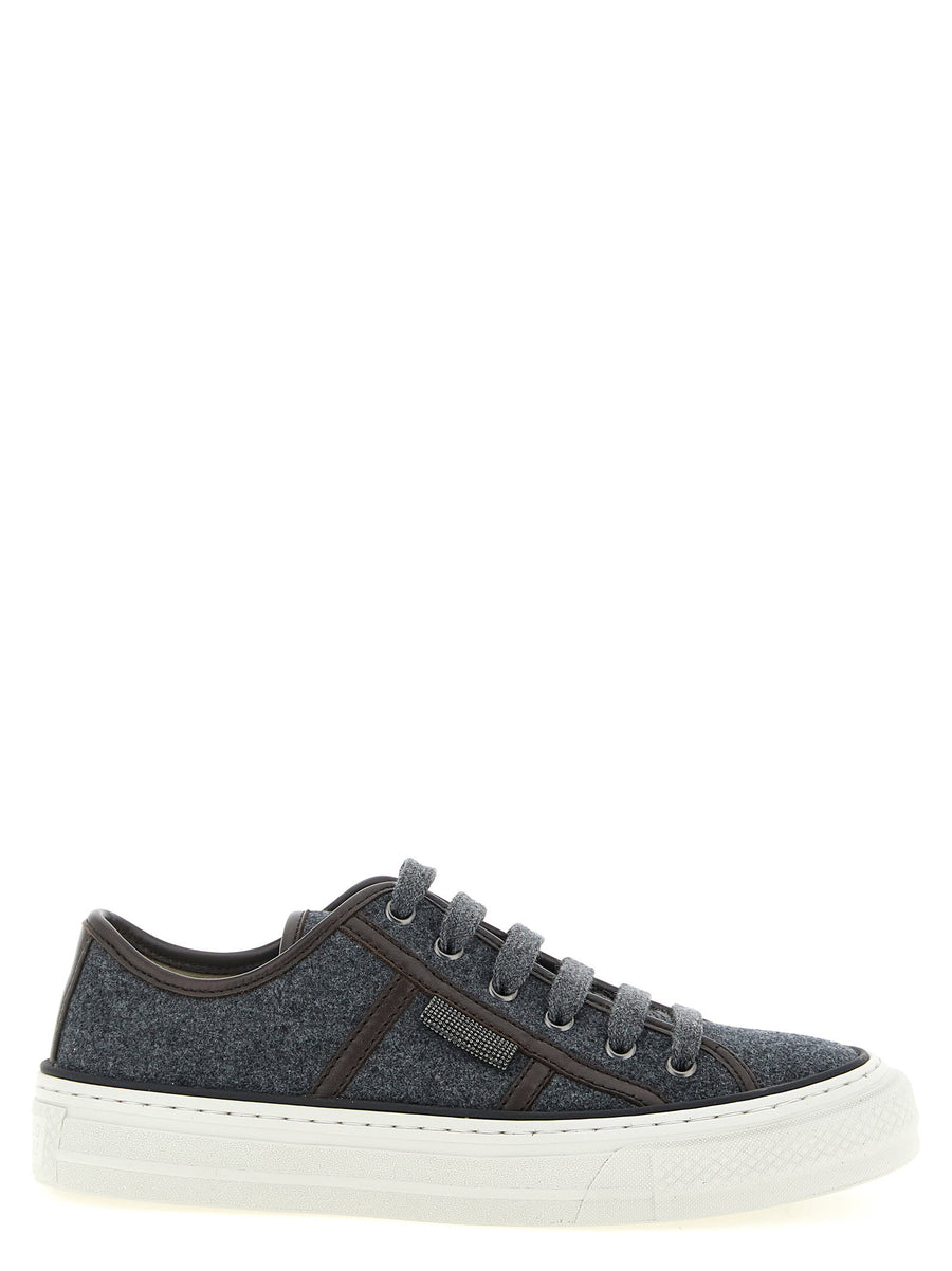 Brunello Cucinelli Shiny Tab Sneakers