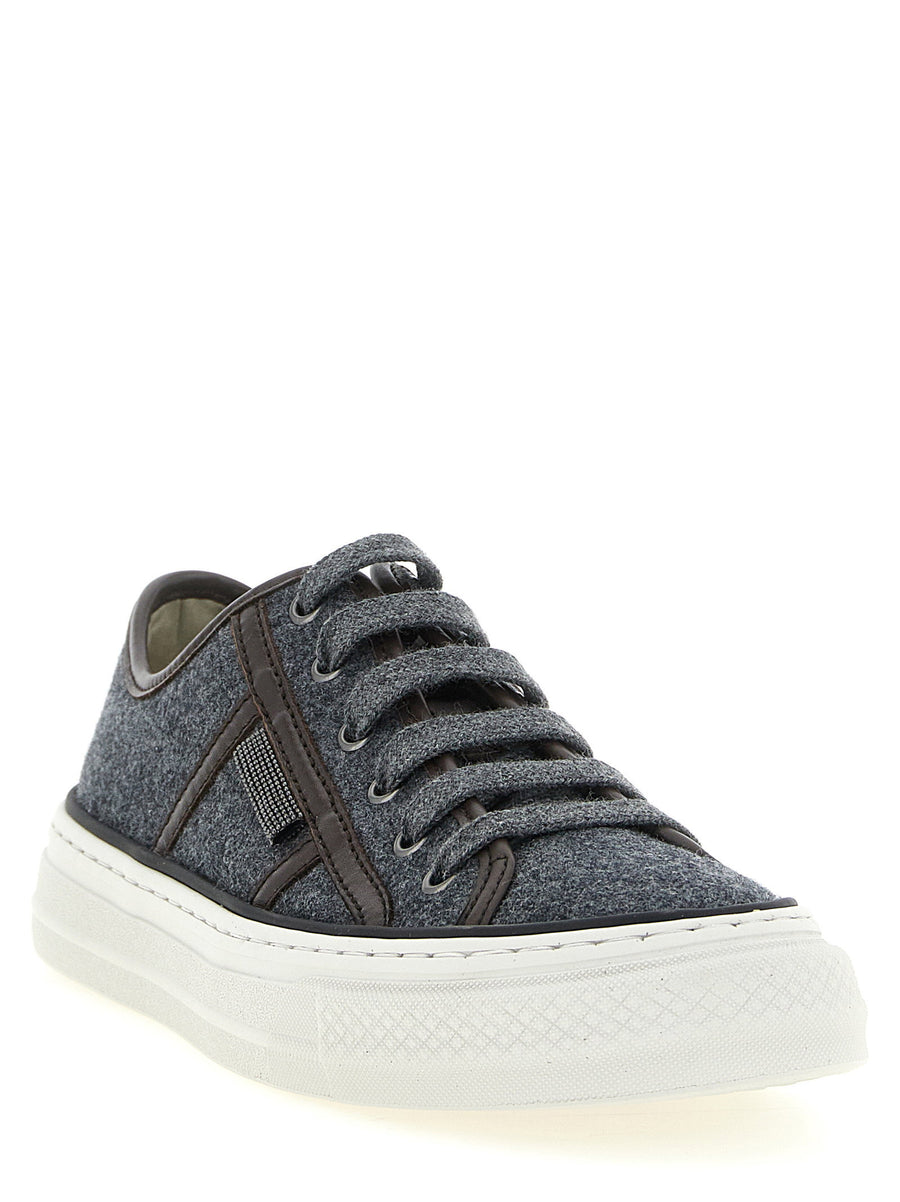 Brunello Cucinelli Shiny Tab Sneakers