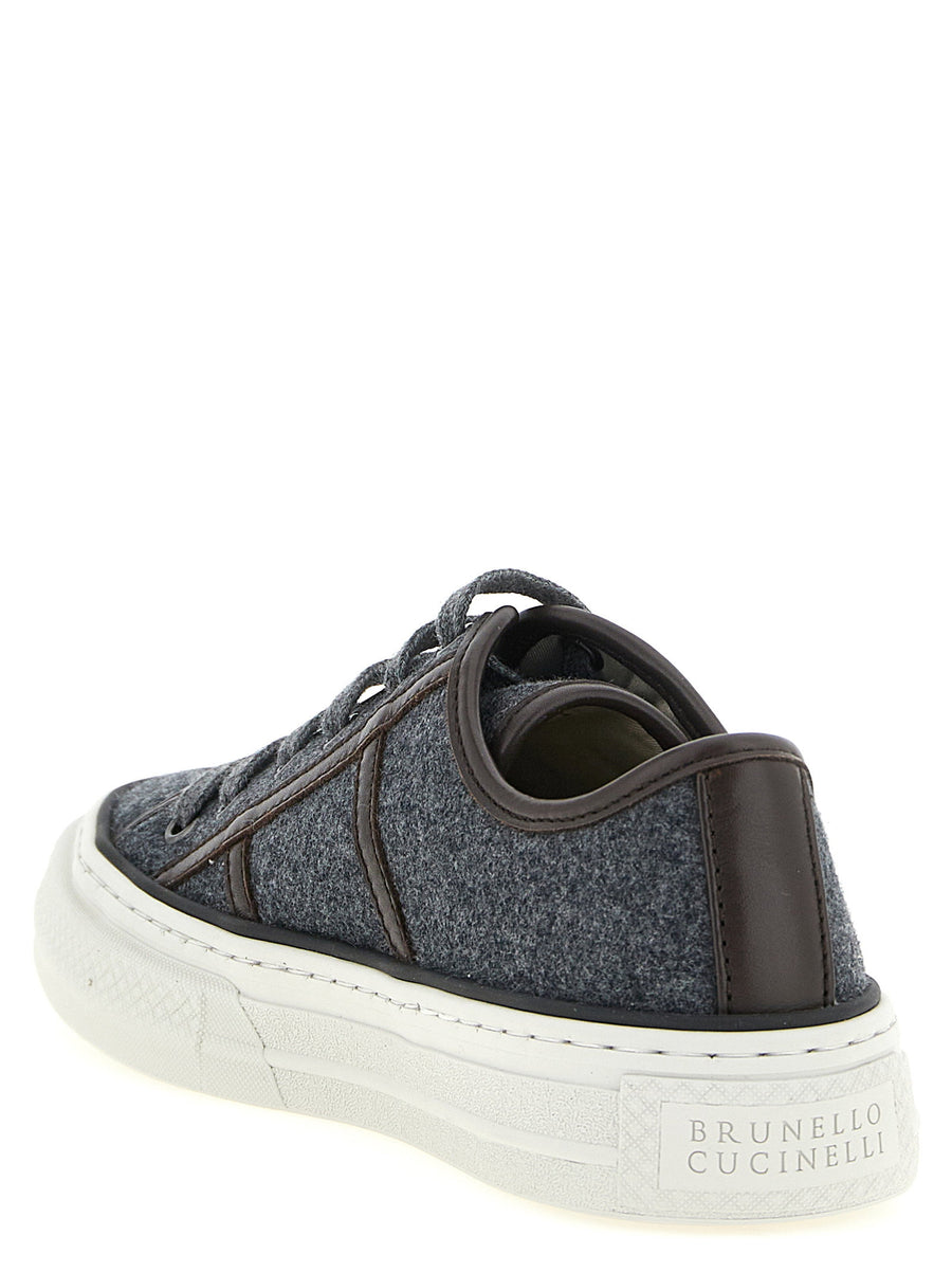 Brunello Cucinelli Shiny Tab Sneakers