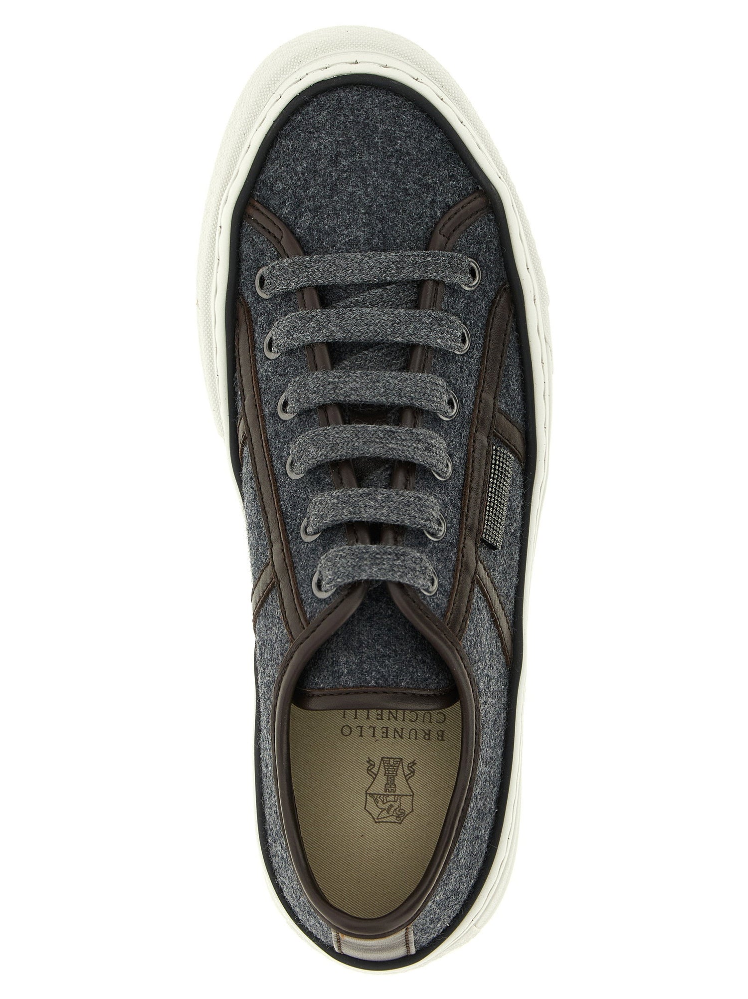 Brunello Cucinelli Shiny Tab Sneakers