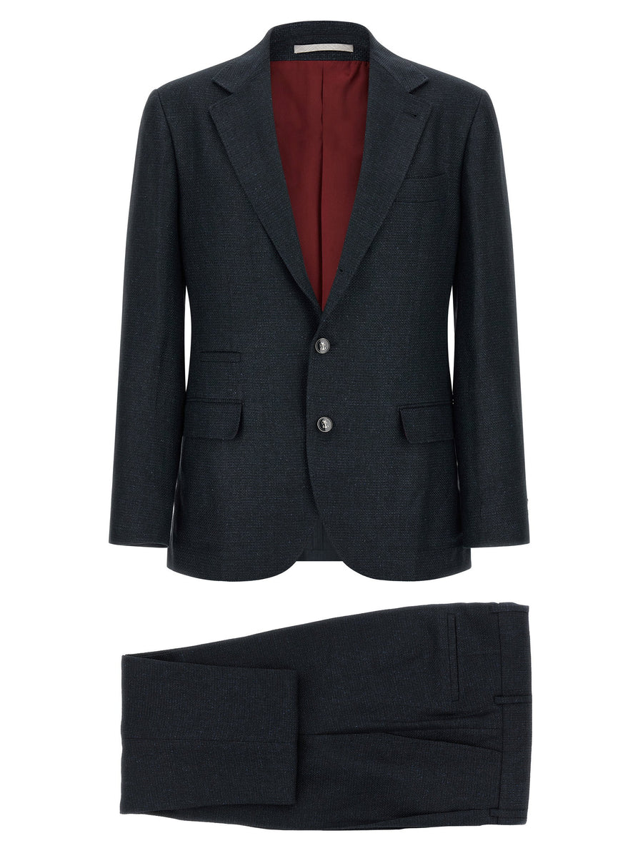Brunello Cucinelli Hopsack Dress Two Piece Luxury Suit For Women Professionals Elite Wardrobe