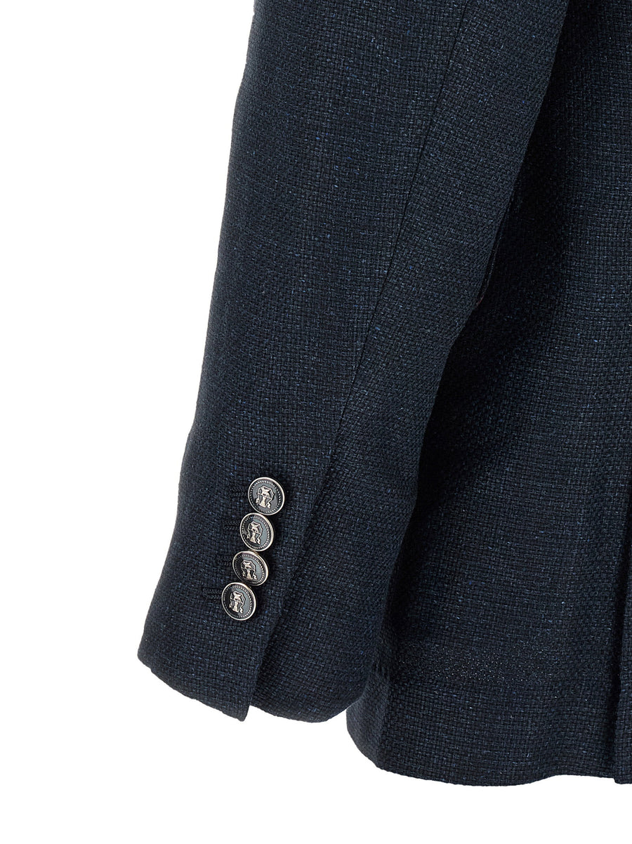 Brunello Cucinelli Hopsack Dress Two Piece Luxury Suit For Women Professionals Elite Wardrobe