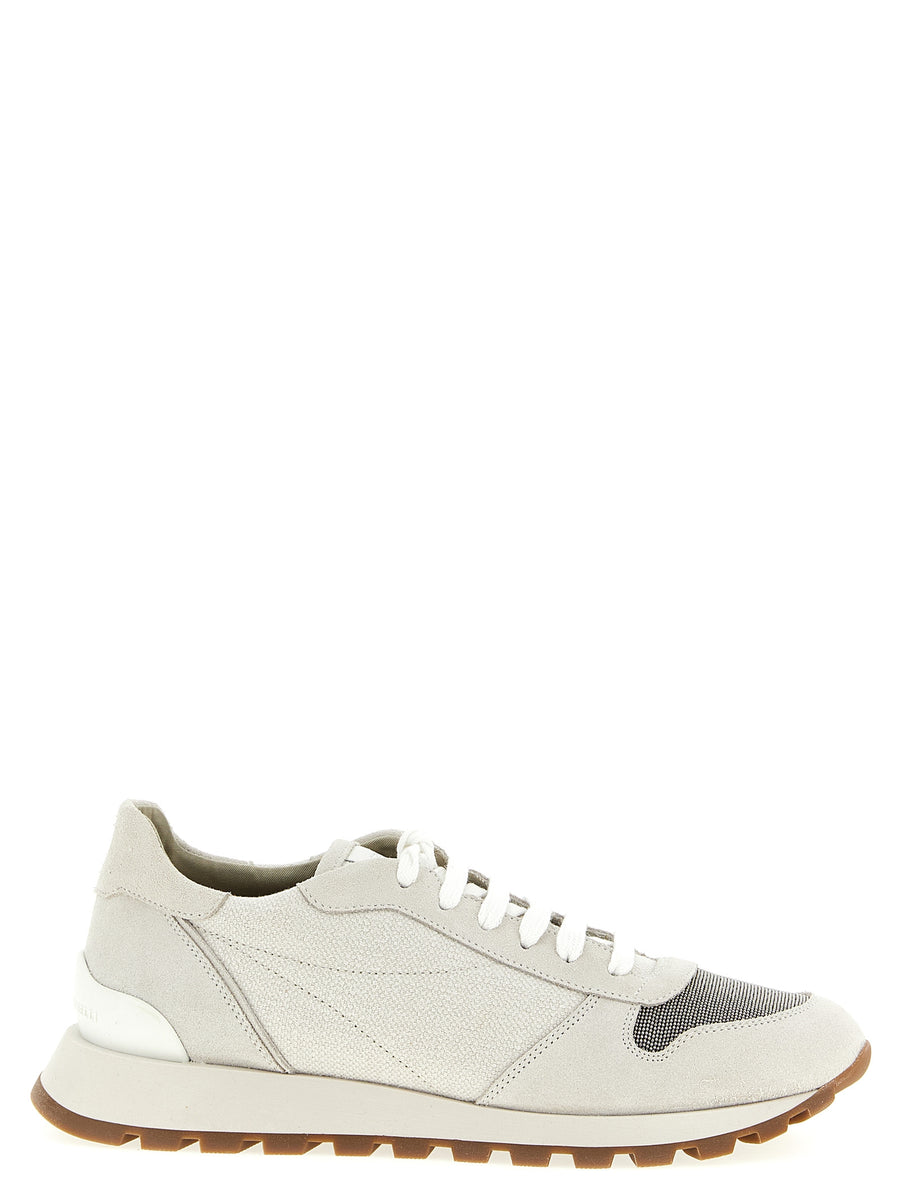Brunello Cucinelli Monile Sneakers For Women Luxurious Suede With Bold Monile Applique Green