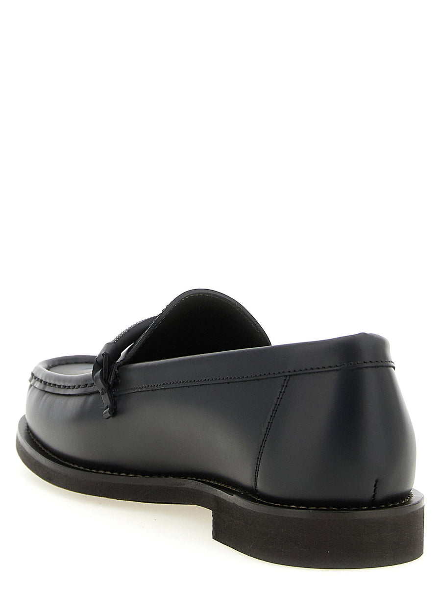Brunello Cucinelli Penny Loafer for Women Luxurious Calfskin Moccasins with Monile Detail and Durable TPU Sole