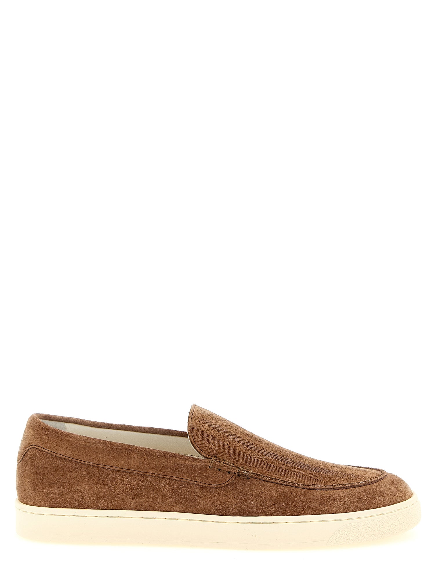 Brunello Cucinelli Suede Chevron Loafers