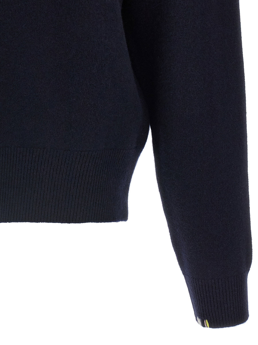 Extreme Cashmere Sweater Blue For Men Half Zip Luxurious Cashmere Blend Warmth And Style
