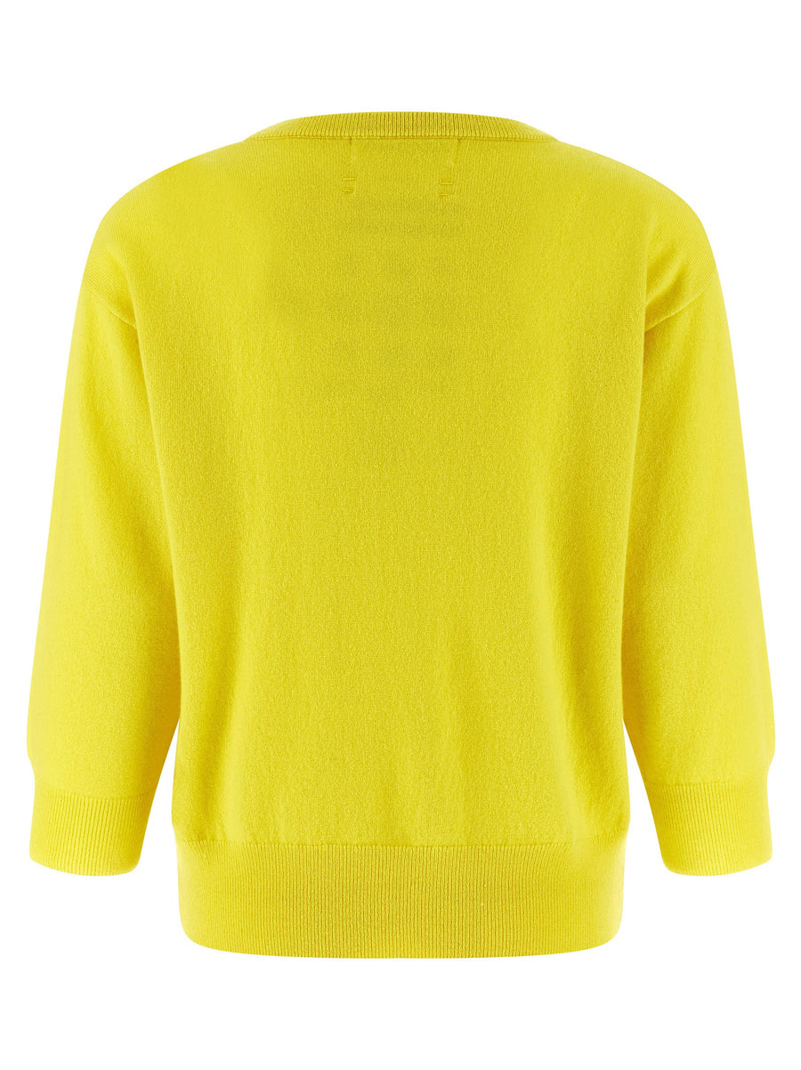 Extreme Cashmere Jewel Sweater For Women Luxurious Cashmere Sweater Knit Vibrant Yellow Cozy Everyday Wardrobe Essential