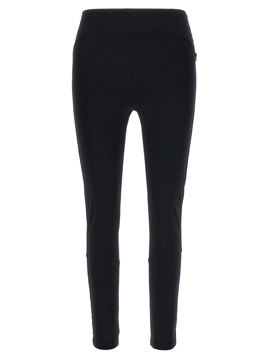 Not After Ten Tulle Insert Leggings For Women Lux Stretch Base With Delicate Inset Details