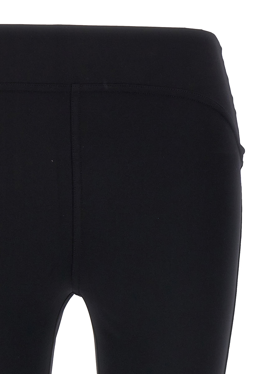 Not After Ten Tulle Insert Leggings For Women Lux Stretch Base With Delicate Inset Details