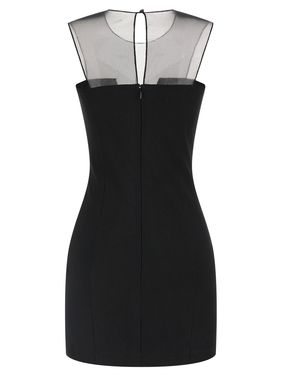 Nensi Dojaka Tulle Insert Dress