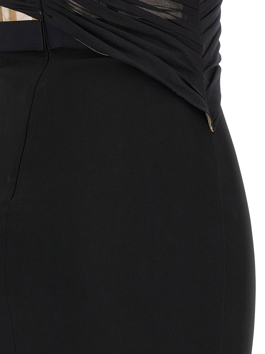 Nensi Dojaka Corsetted Draped Maxi Dress
