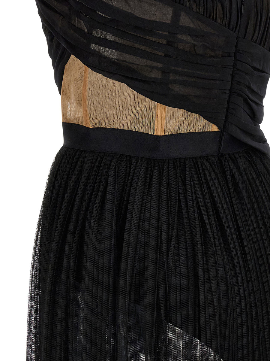 Nensi Dojaka Corset Gown Draped Tulle Luxurious Evening Dress For Fashion Forward Women