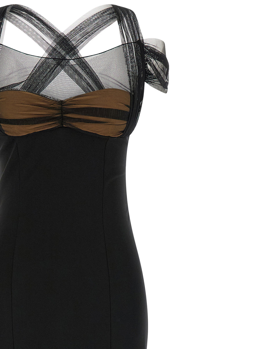 Nensi Dojaka Luxurious Draped Maxi Dress With Padded Cups For Elegant Eveningwear Women
