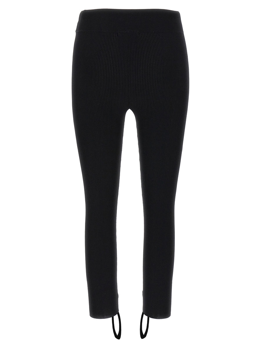 Nensi Dojaka Sadie Leggings For Women Luxury Ribbed Stretch Viscose With Pinocchietto Cuff