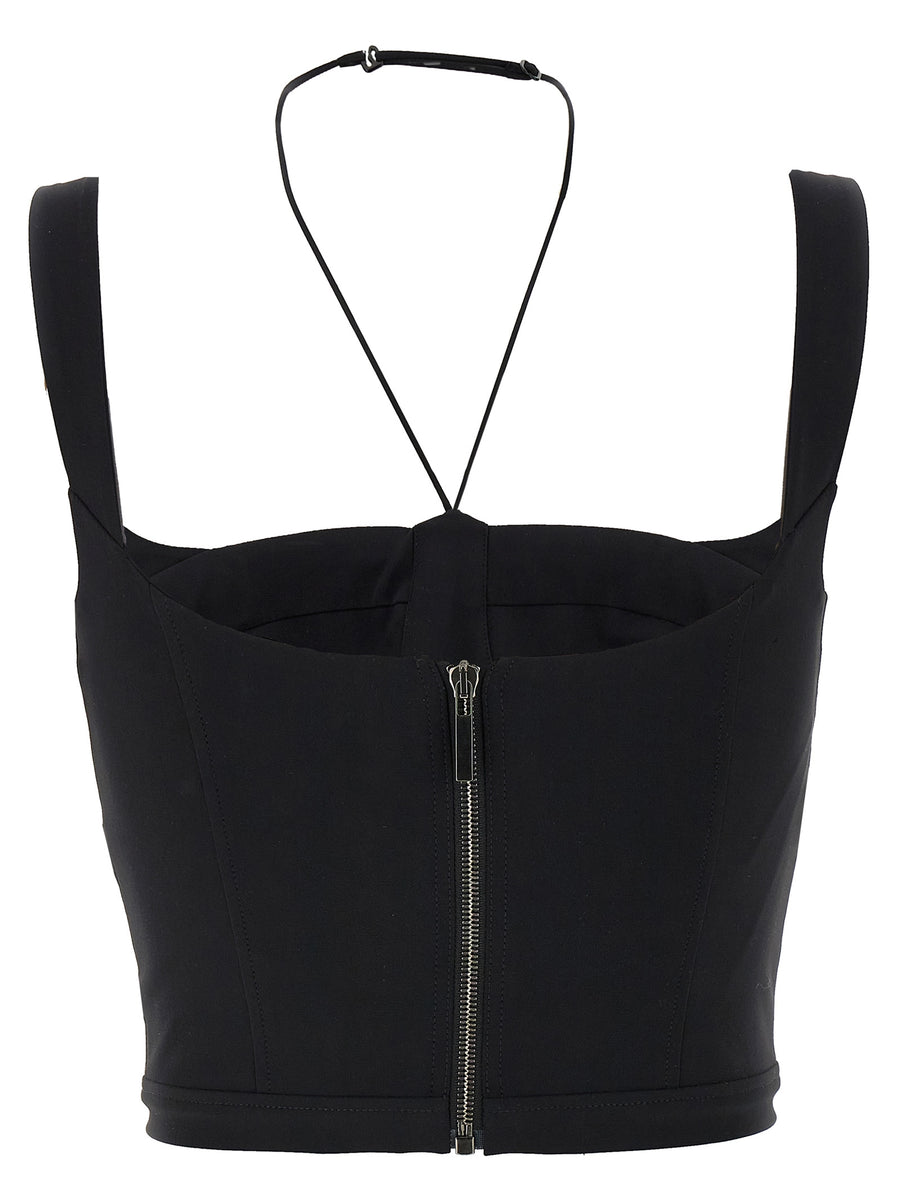 Nensi Dojaka Shaped Top Sculpted Stretch Bodice With Neck Lacing For Modern Women