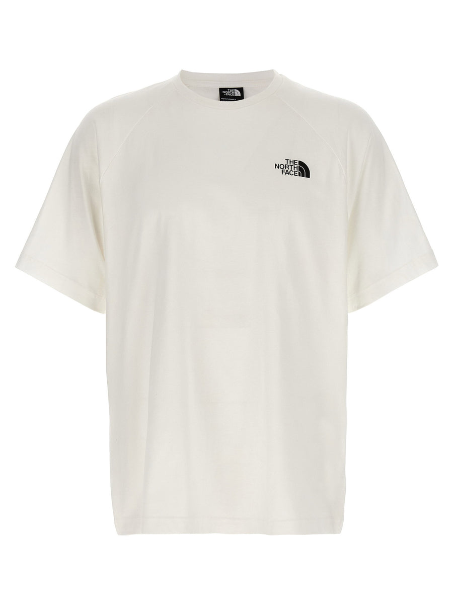 The North Face Mens White Cotton Jersey T Shirt With Front And Back Print For Everyday Versatile Wear