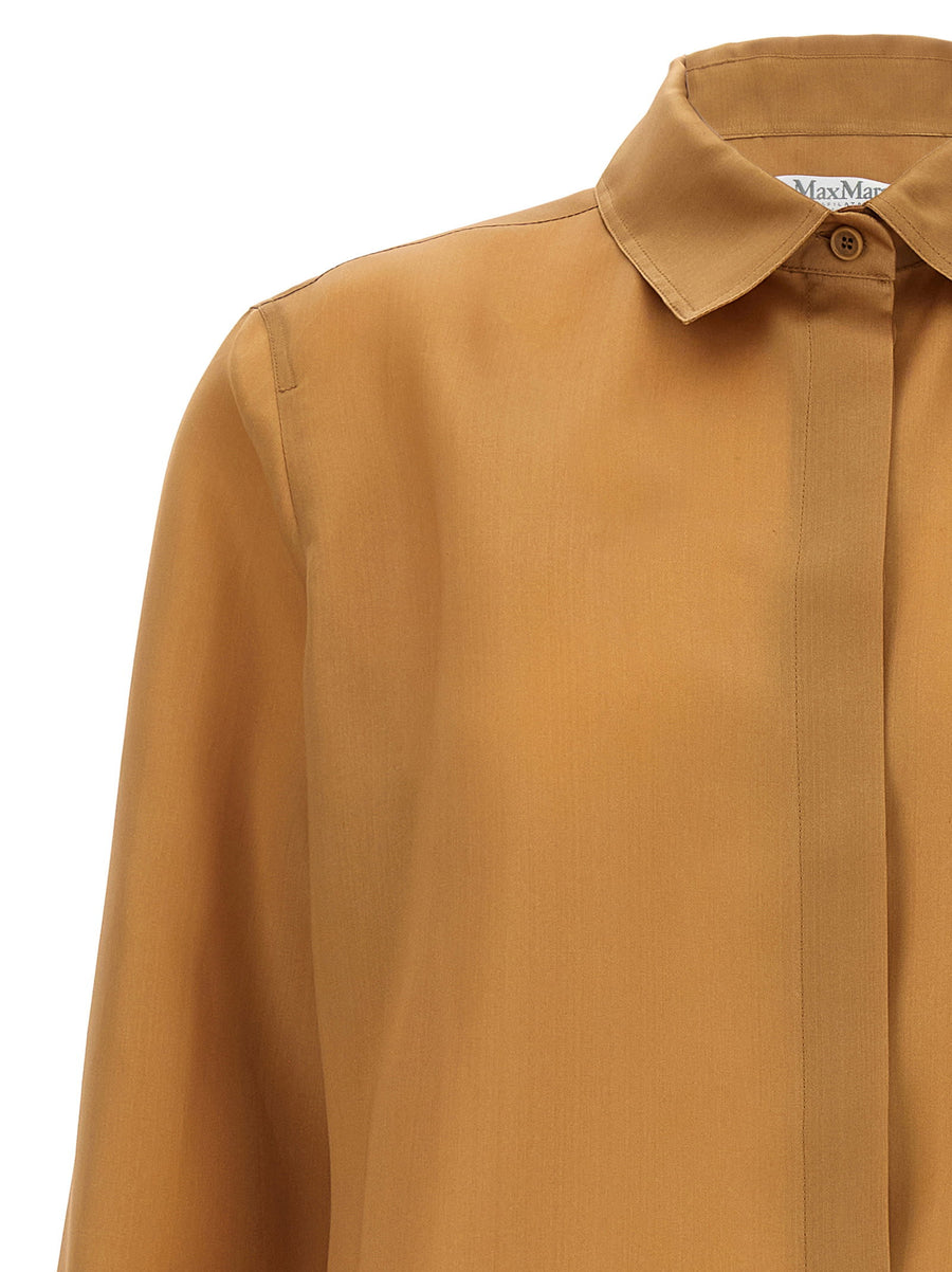 Max Mara Silk Shirt Nola With Organza Details For Women Timeless Luxury And Versatility