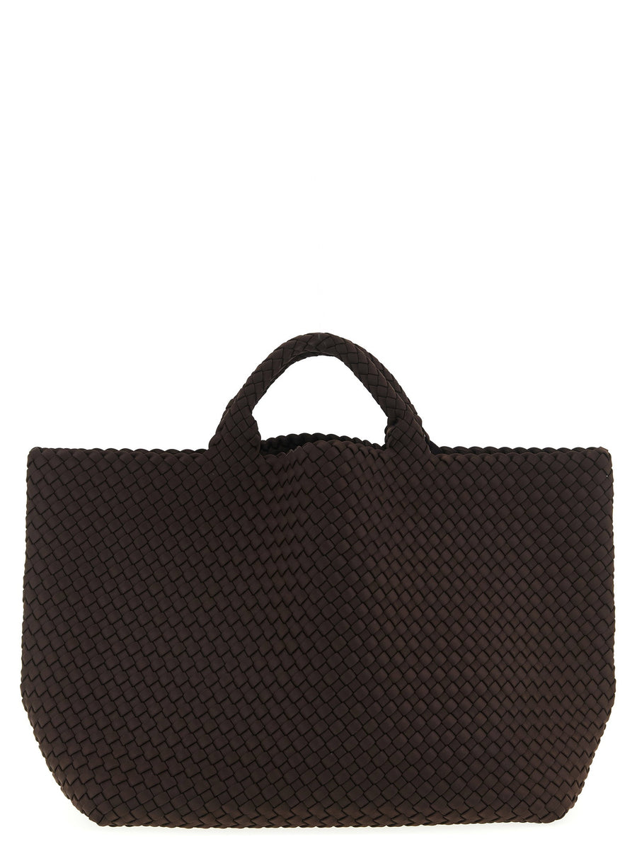 Naghedi St Barths Handwoven Neoprene Shopping Bag For Women Versatile Luxury Tote