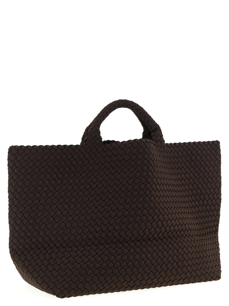 Naghedi St Barths Handwoven Neoprene Shopping Bag For Women Versatile Luxury Tote