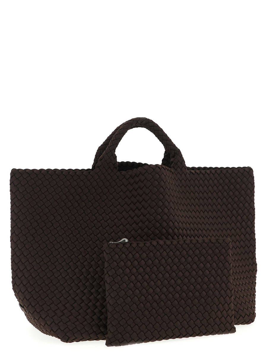 Naghedi St Barths Handwoven Neoprene Shopping Bag For Women Versatile Luxury Tote