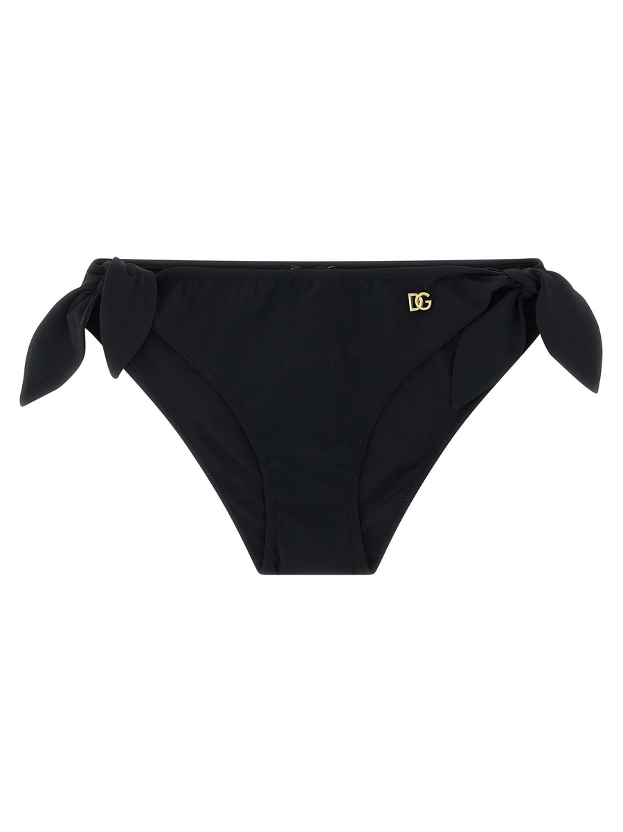 Dolce and Gabbana DG Bikini Briefs Black Polyamide Elastane