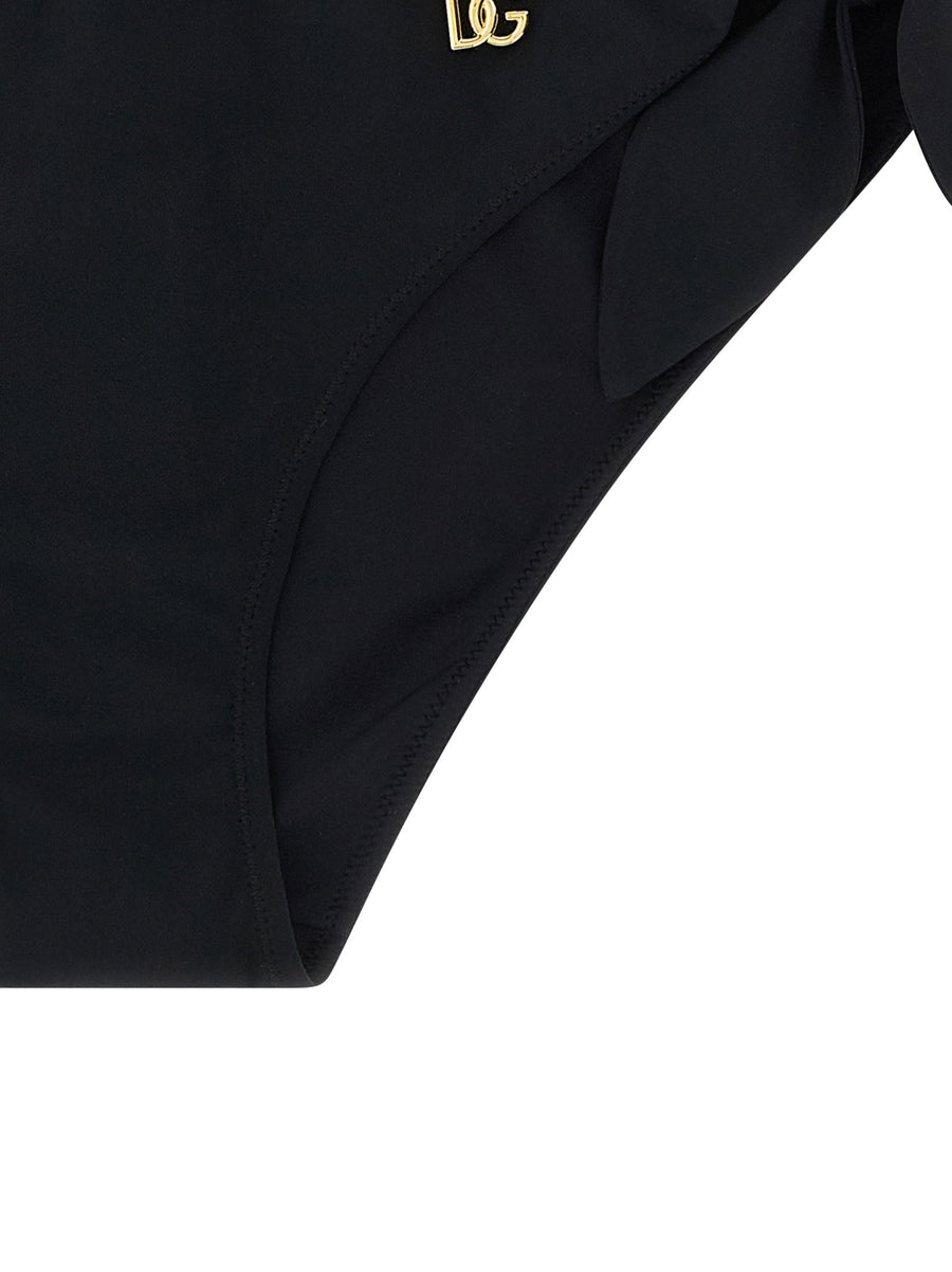 Dolce and Gabbana DG Bikini Briefs Black Polyamide Elastane