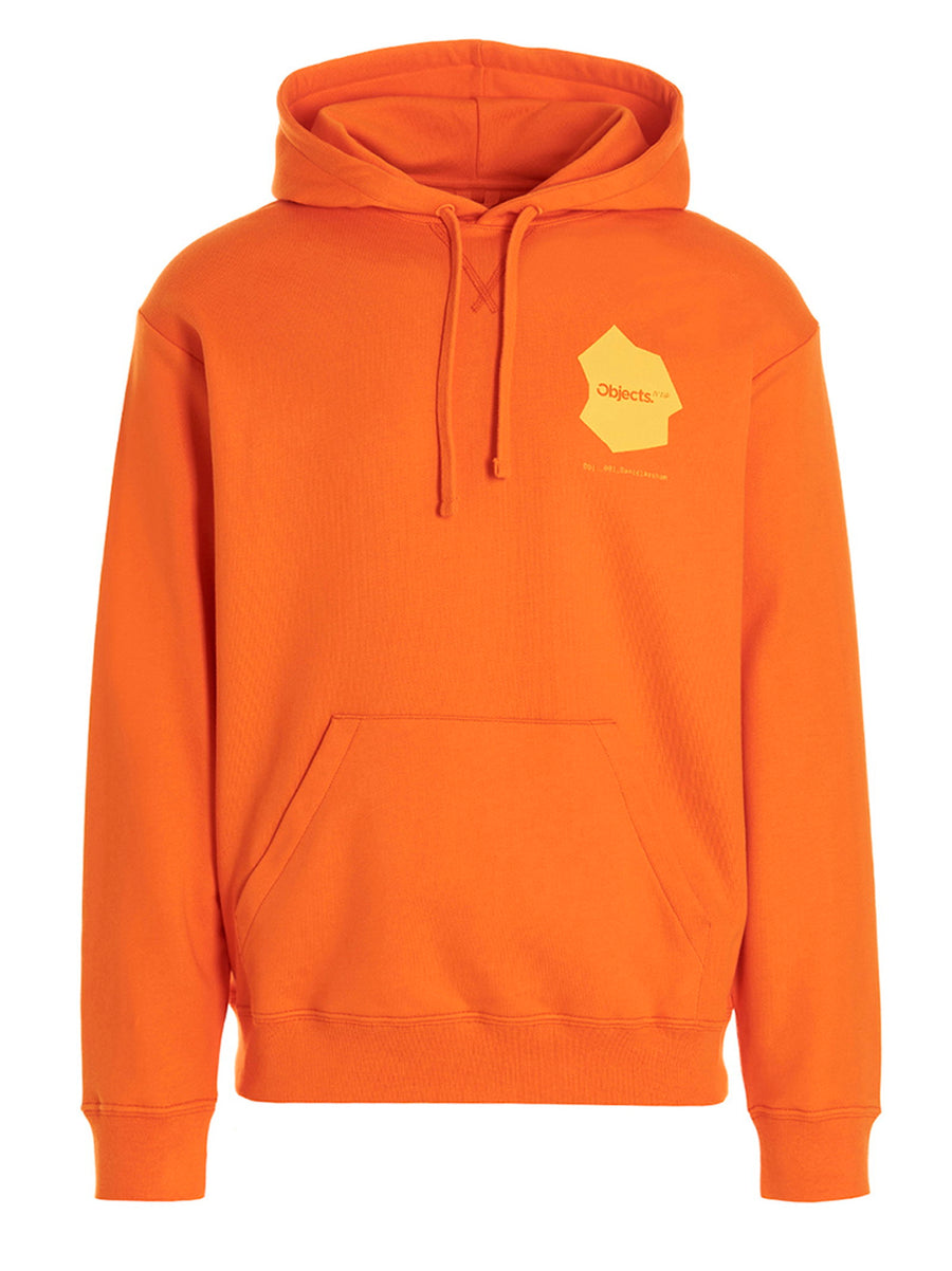 Objects Iv Life Continuity Hoodie For Men Bold Orange 100 Percent Cotton All Day Comfort With Kangaroo Pocket