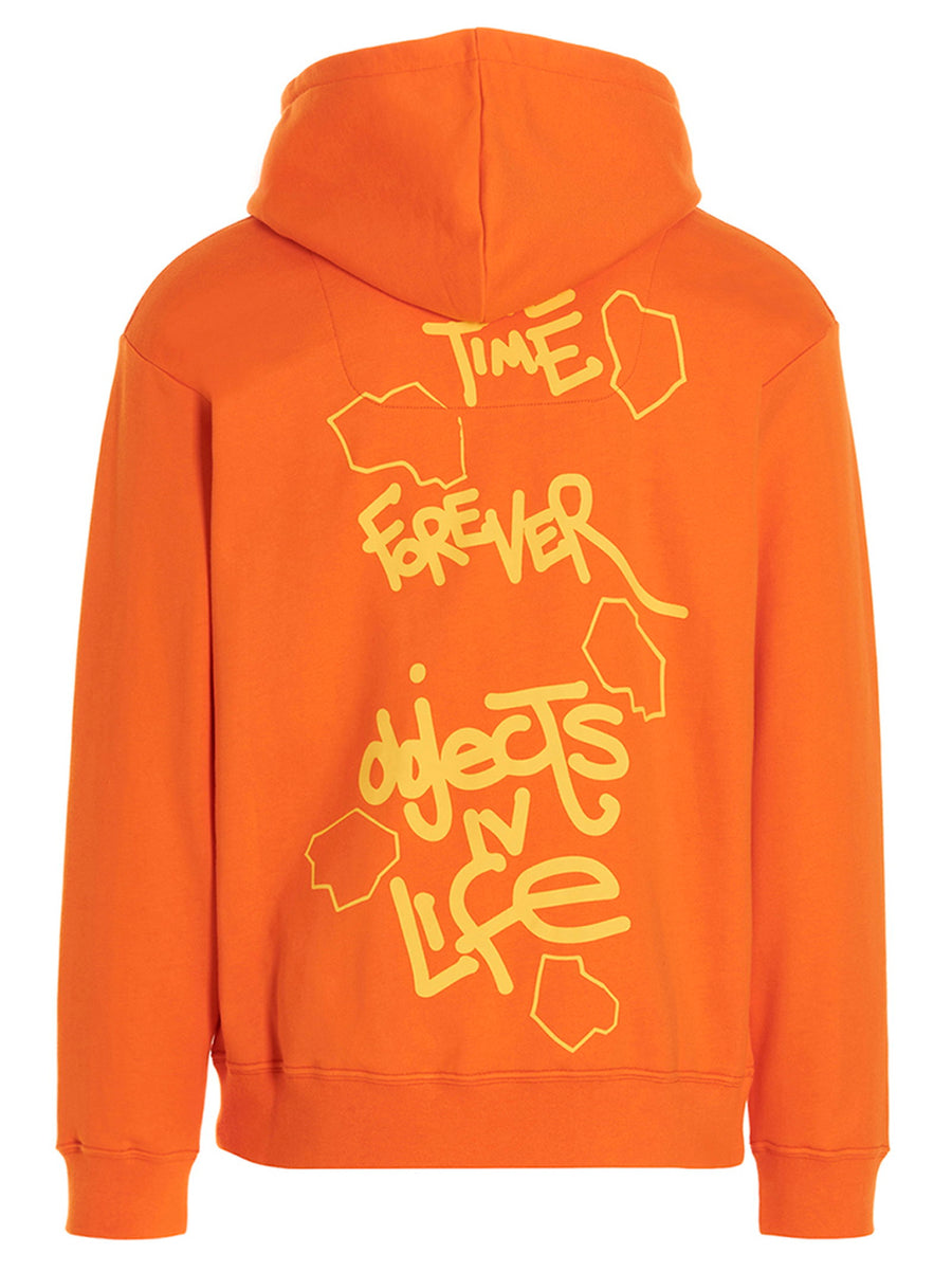 Objects Iv Life Continuity Hoodie For Men Bold Orange 100 Percent Cotton All Day Comfort With Kangaroo Pocket